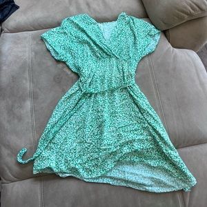 Green floral sundress, medium